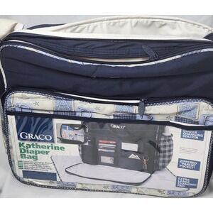 Vintage Graco Katherine Baby Diaper BAG -New W/ TAGS Changing Pad Still Sealed